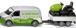 siku 2005 VW T6 mit Rasentraktor | Modellauto 1:50