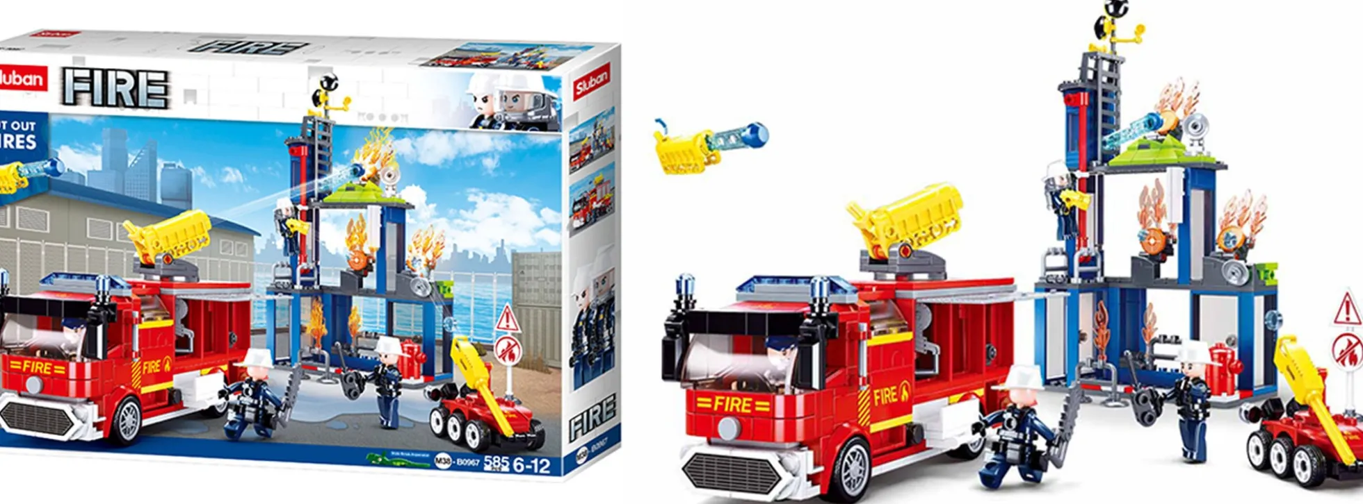 Sluban M38-B0967 Feuerwehr Übungsgelände | Feuerwehr Baukasten