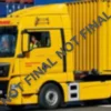 Solido 421240220 Container Anhänger DHL gelb | LKW-Anhängermodell 1:24