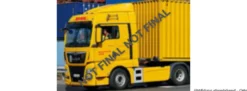 Solido 421240220 Container Anhänger DHL gelb | LKW-Anhängermodell 1:24