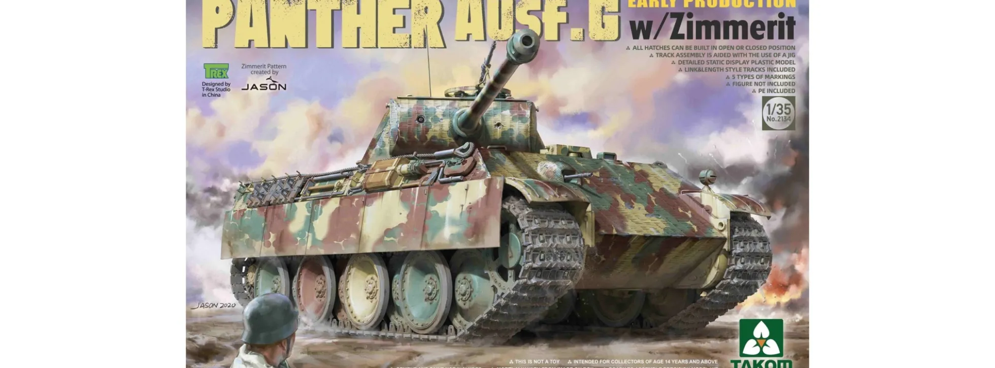 Takom 2134 Panther Ausf.G Zimmerit | Panzer Bausatz 1:35