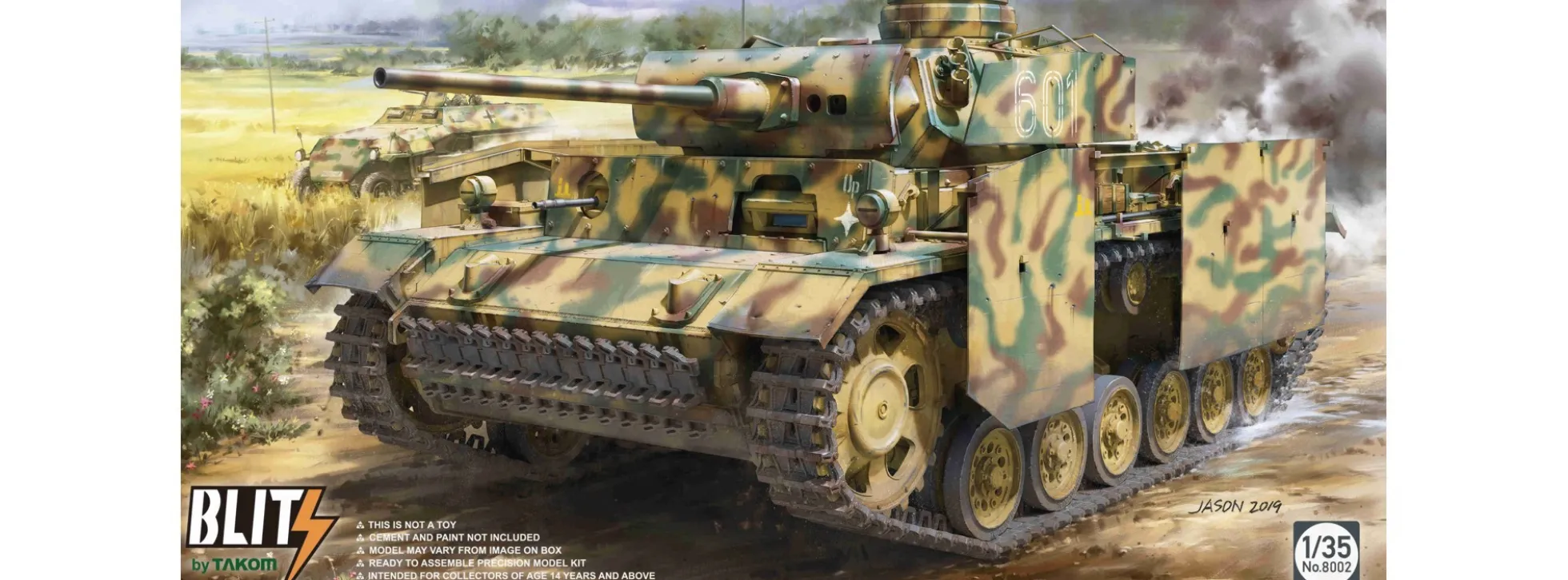 Takom 8002 Pz.Kpfw.III Ausf.M mit Schürzen | Panzer Bausatz 1:35