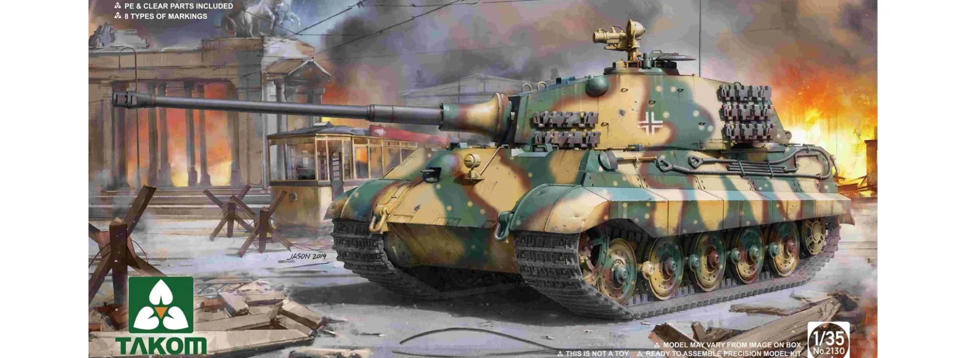Takom 2130 Sd.Kfz.182 Königstiger 2in1 Late Production | Panzer Bausatz 1:35