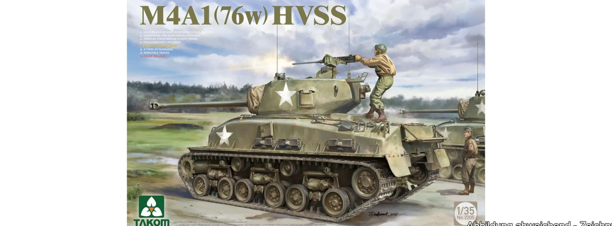 Takom TAK2205 M4A1 76w HVSS | Panzer Bausatz 1:35