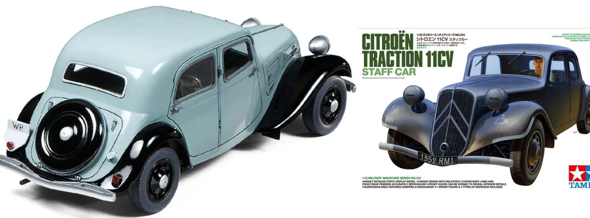 TAMIYA 35301 Citroen Traction Dienstwagen Bausatz 1:35