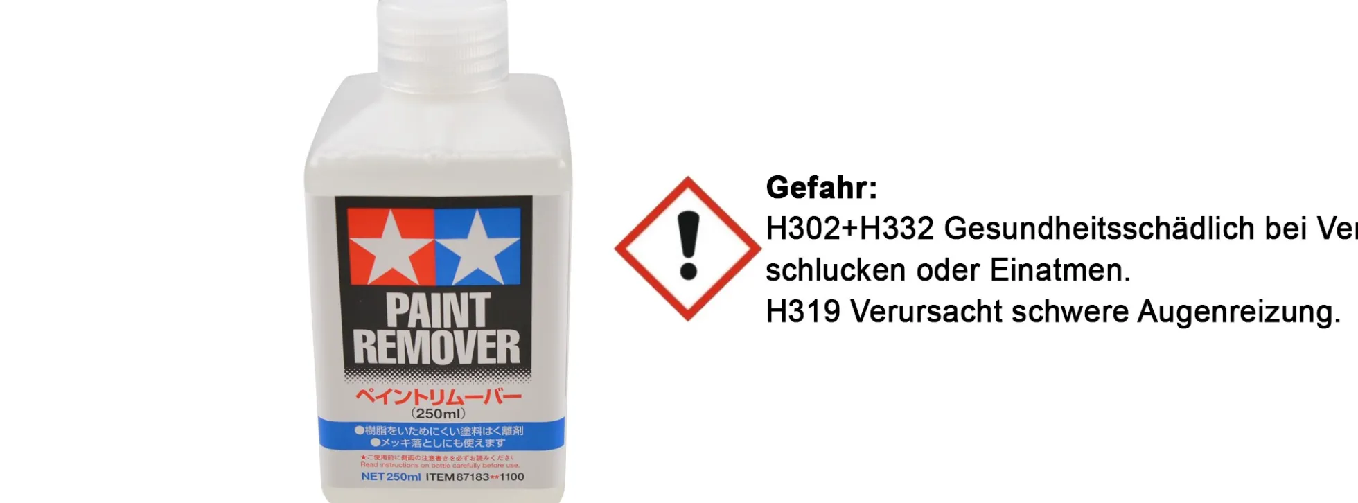 TAMIYA 87183 Farb-/Lackentferner | Inhalt 250 ml