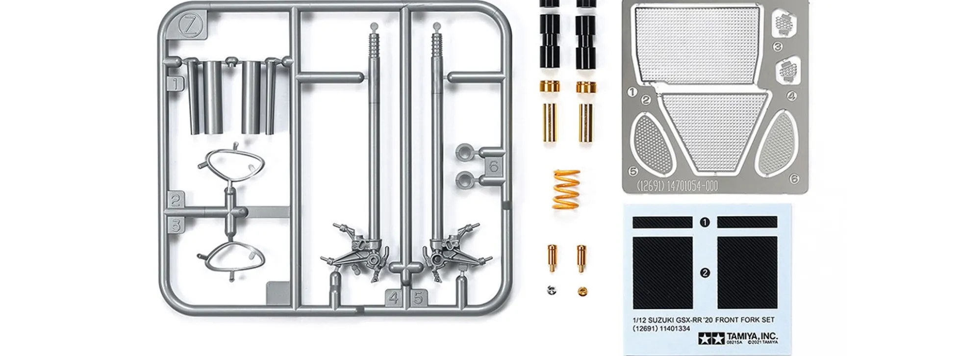 TAMIYA 12691 Gabel-Set für Suzuki GSX-RR 2020 | Zubehör Set 1:12