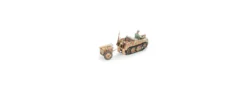 TAMIYA 32502 Kettenkraftrrad mit Infanterieanhänger und Goliath Bausatz 1:48