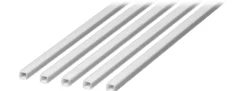 TAMIYA 70261 Kunststoff Vierkant-Rohrprofil weiß | 3 x 3 x 400 mm | 5 Stück | Modellbau-Zubehör