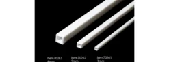 TAMIYA 70262 Kunststoff Vierkant-Rohrprofil weiß | 5 x 5 x 400 mm | 4 Stück | Modellbau-Zubehör