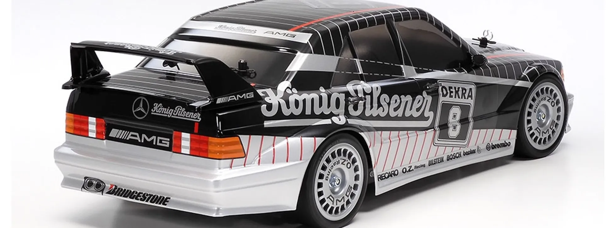 TAMIYA 47525 MB 190E 2.5-16 Evo II König-Pilsener TT-02 | Lackiert | RC Auto Bausatz 1:10