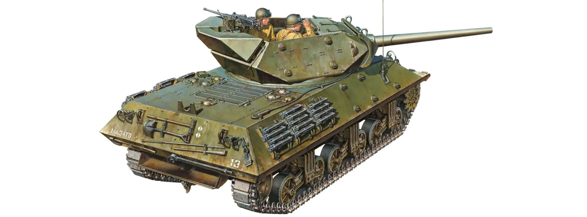 TAMIYA 35350 U.S. Panzerjäger M10 Mid. Prod. | Militär Bausatz 1:35