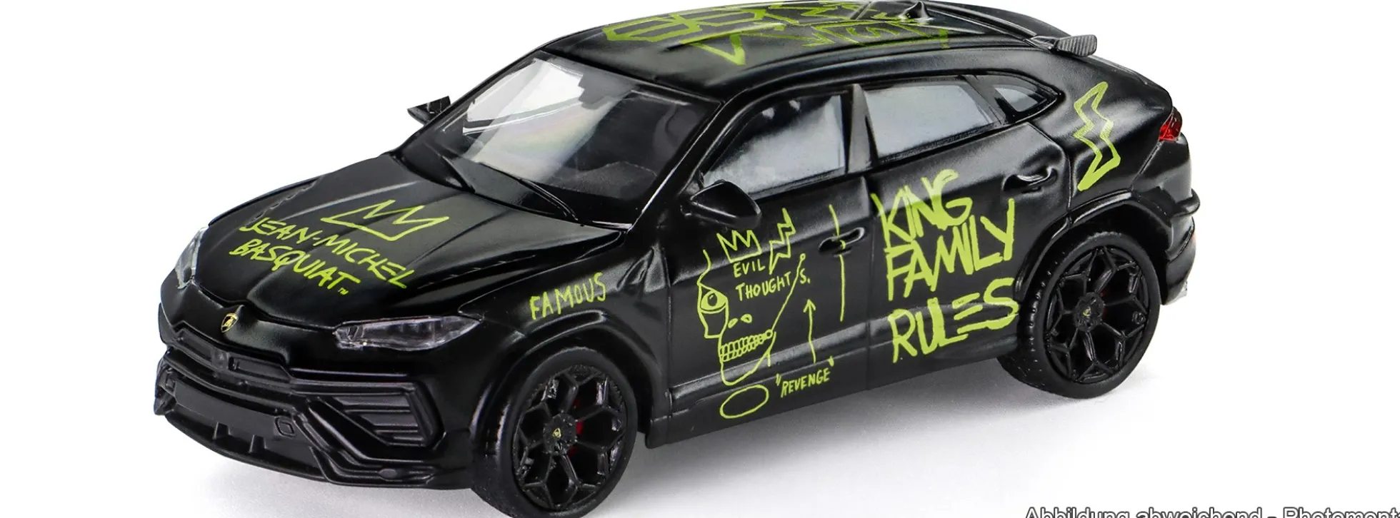 Trends-Hobby 864TH000020 Lamborghini Urus Perf. x Basquiat - mattschwarz | Modellauto 1:64
