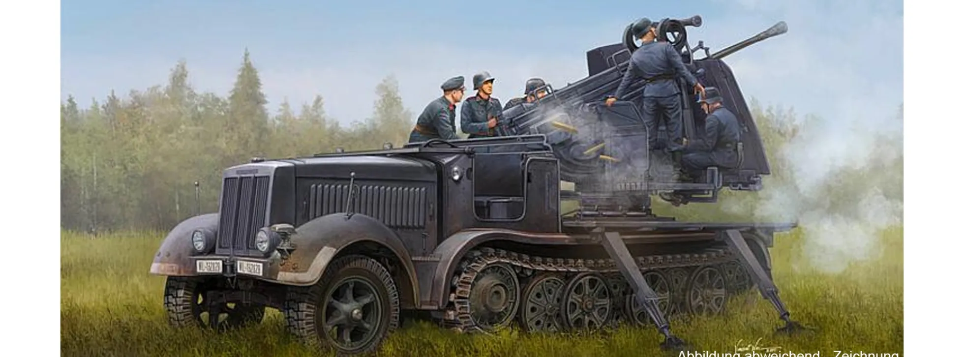 TRUMPETER 09513 5 cm Flak 41 auf Sd.Kfz. 7/2 | Militär Bausatz 1:35