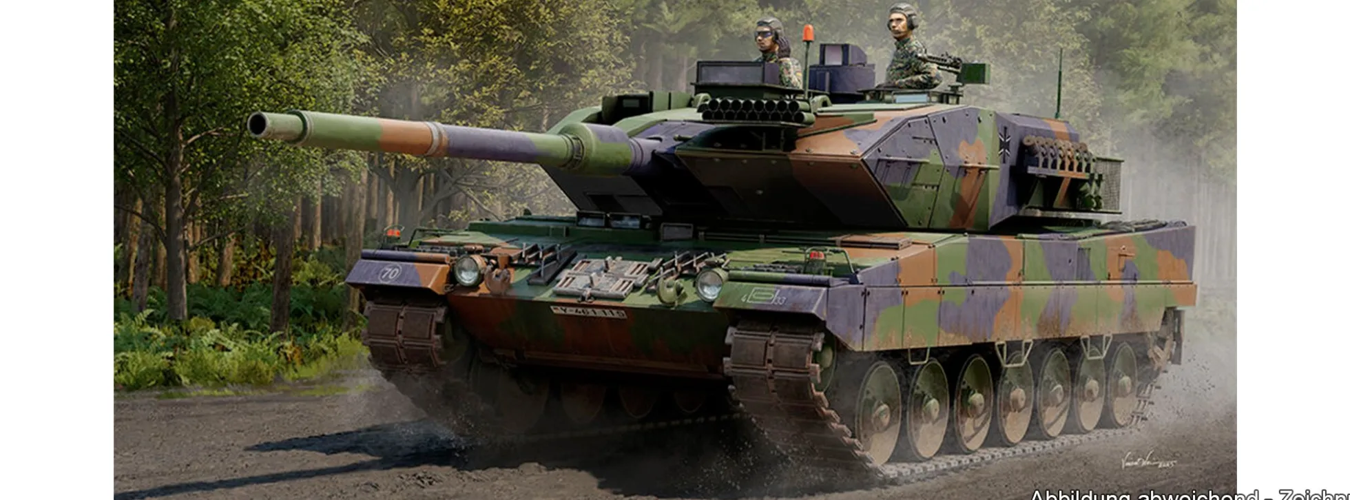 TRUMPETER 00966 Deutscher Kampfpanzer Leopard 2A6 | Panzer Bausatz 1:16