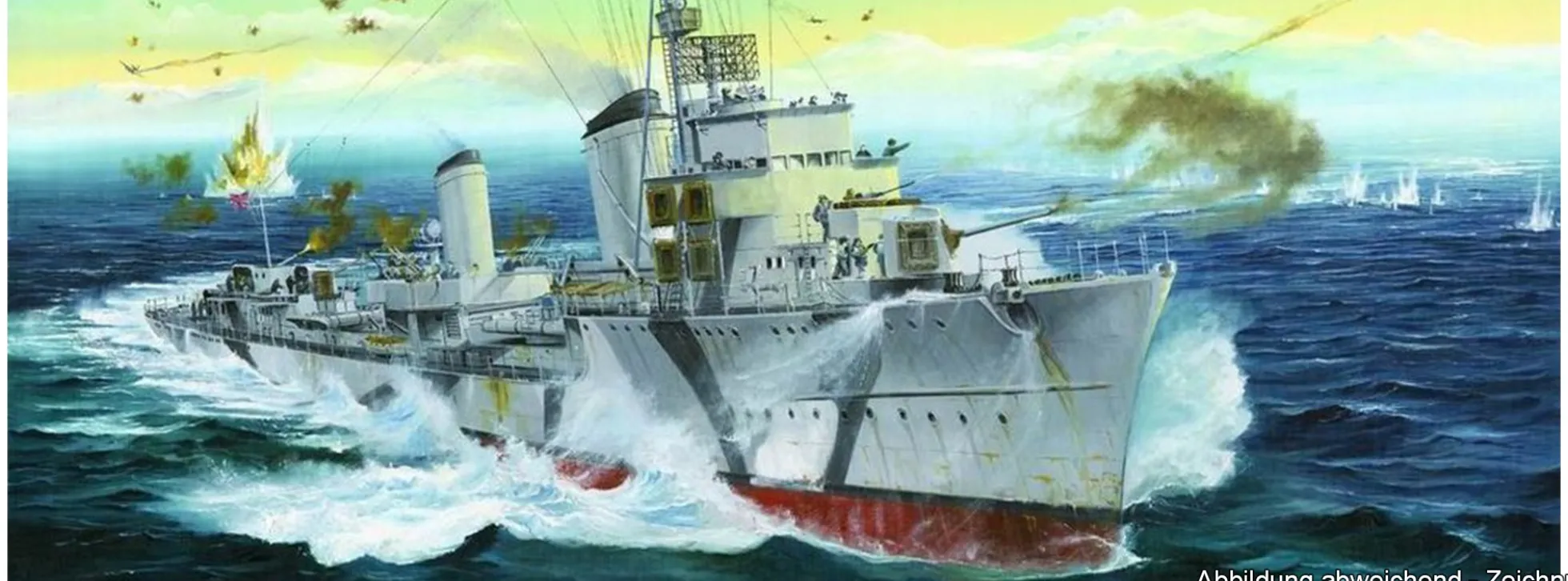 TRUMPETER 05788 Deutscher Zerstörer Z-30 | Schiff Bausatz 1:700