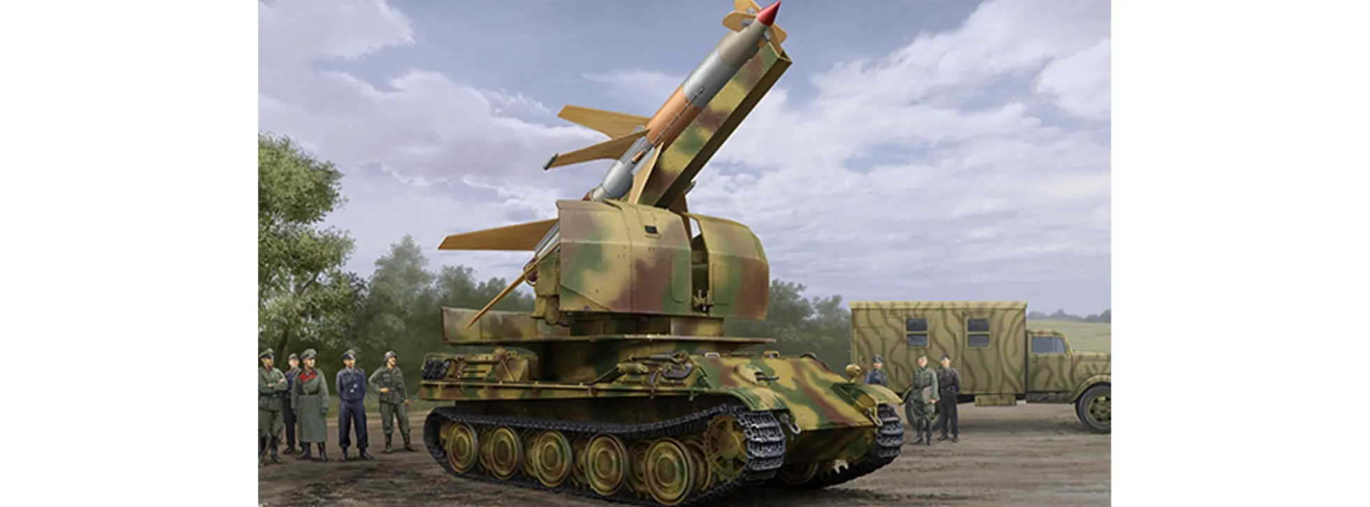 TRUMPETER 09532 Flakpanther mit 8.8cm Flakrakete Rheintochter I | Panzer Bausatz 1:35