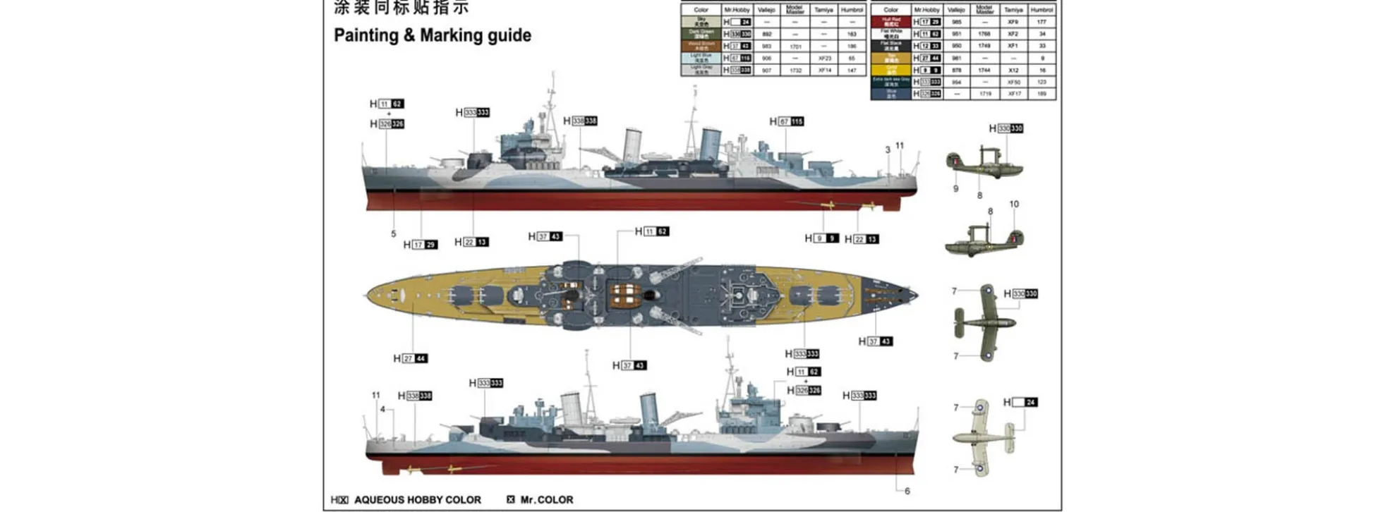 TRUMPETER 05334 HMS Belfast 1942 | Schiff Bausatz 1:350