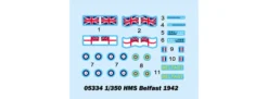 TRUMPETER 05334 HMS Belfast 1942 | Schiff Bausatz 1:350