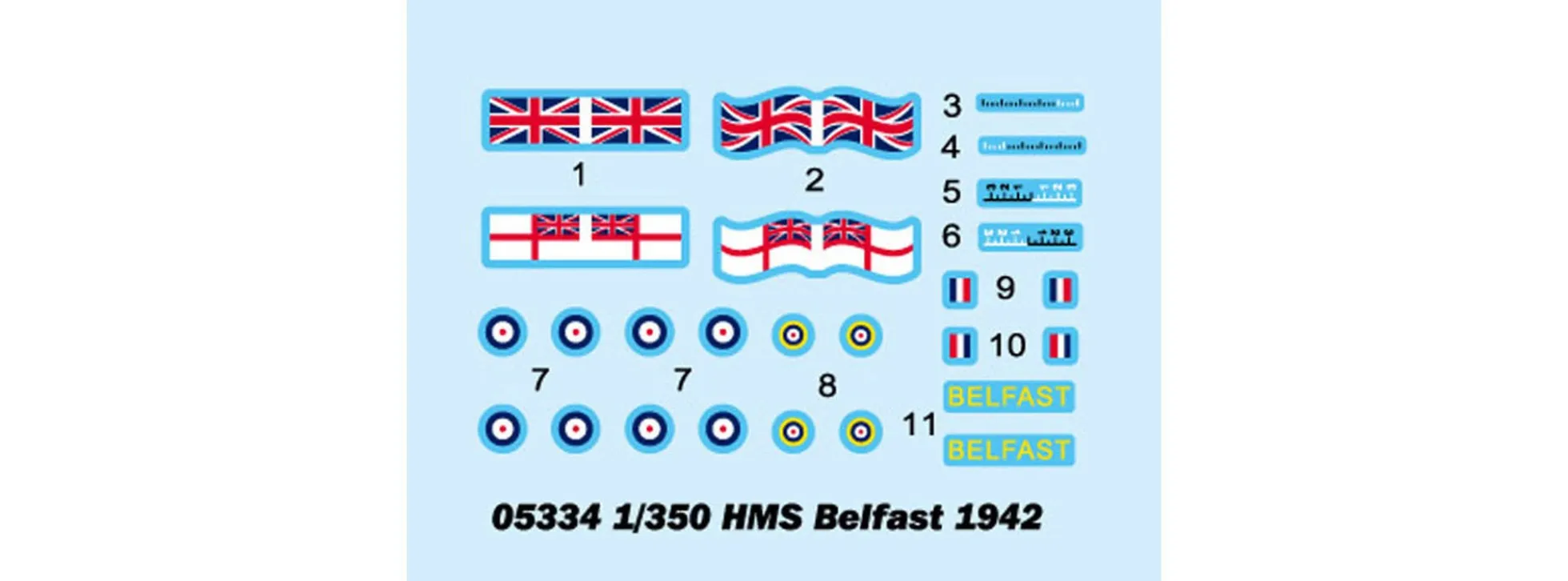 TRUMPETER 05334 HMS Belfast 1942 | Schiff Bausatz 1:350