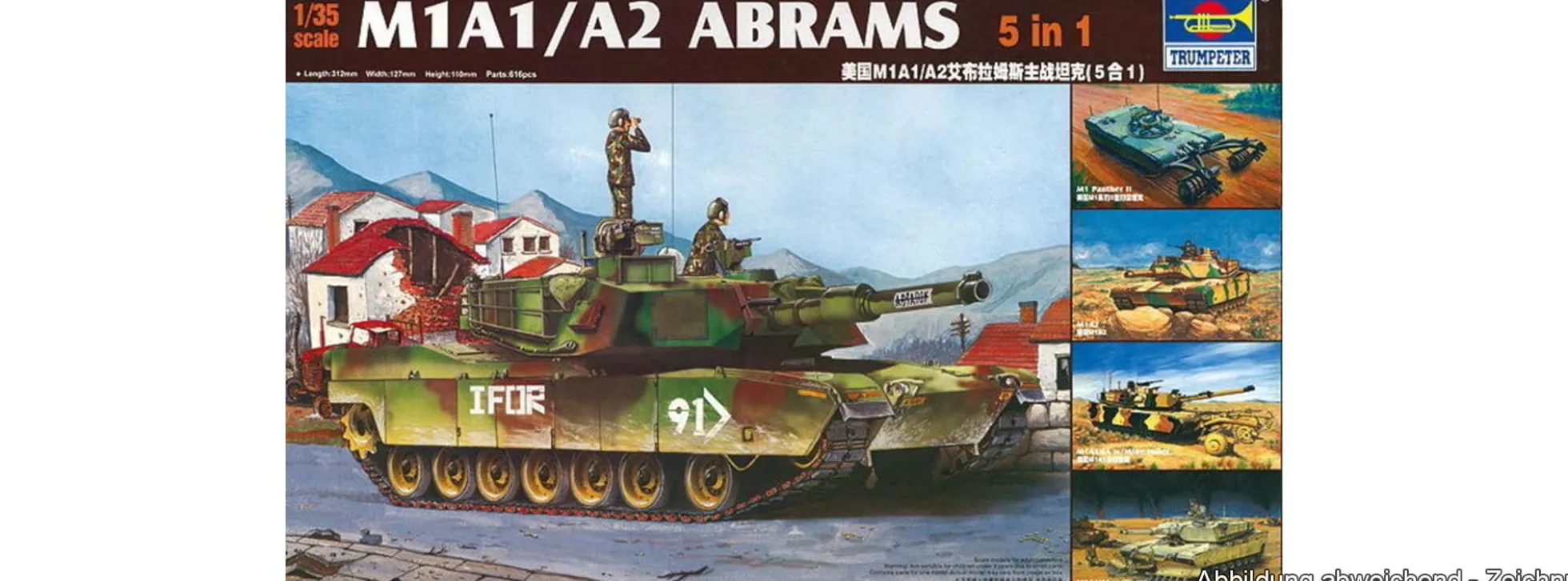 TRUMPETER 01535 M1A1/A2 Abrams | Panzer Bausatz 1:35