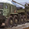 TRUMPETER 00211 MAZ-537G Truck mit Schwerlastauflieger | Militär Bausatz 1:35
