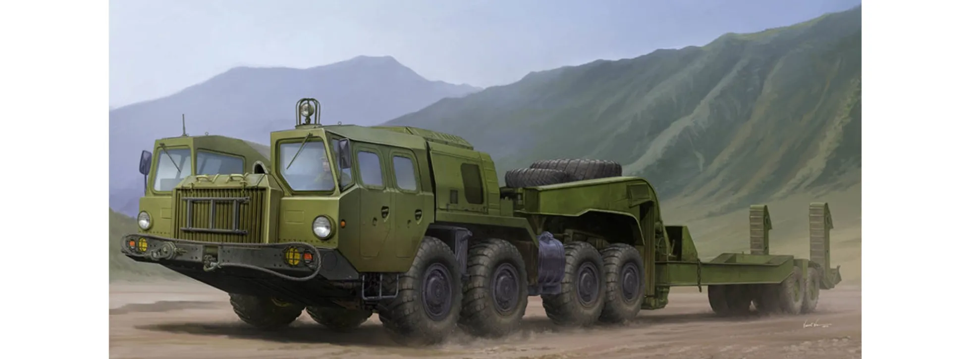 TRUMPETER 01056 MAZ7410 Tractor W/CHMZAP-5247G | Militär Bausatz 1:35