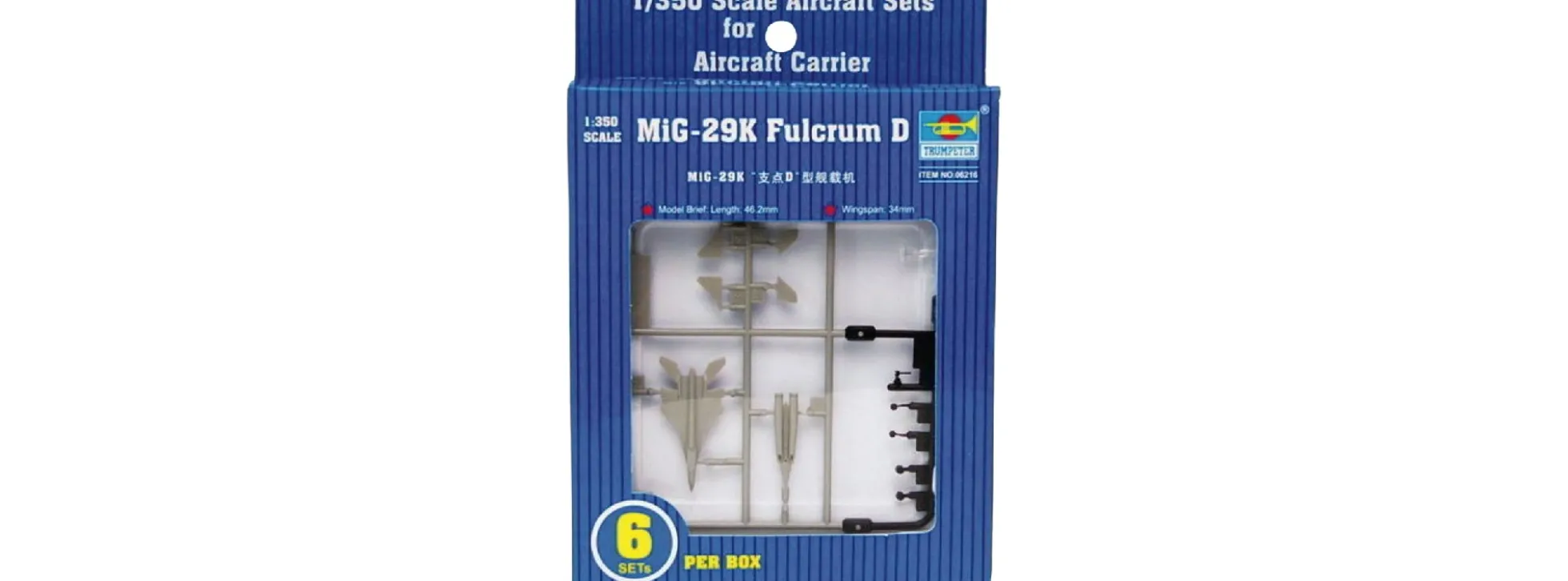TRUMPETER 06216 Mikoyan Mig-29K Fulcrum D | 6 Stück | Flugzeug Bausatz 1:350