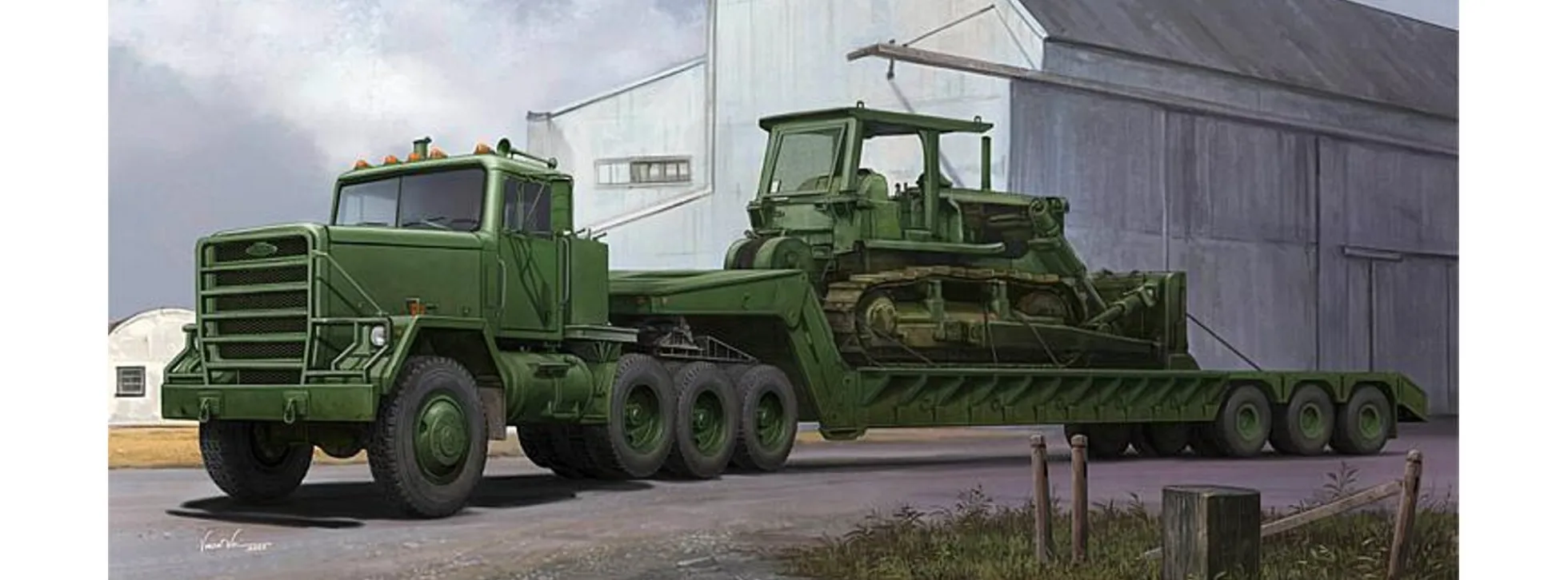 TRUMPETER 01078 M920 LKW mit Tieflader | Militär Bausatz 1:35
