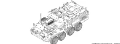 TRUMPETER 07425 M1134 Stryker Anti Panzer Lenkraketen | Panzer Bausatz 1:72