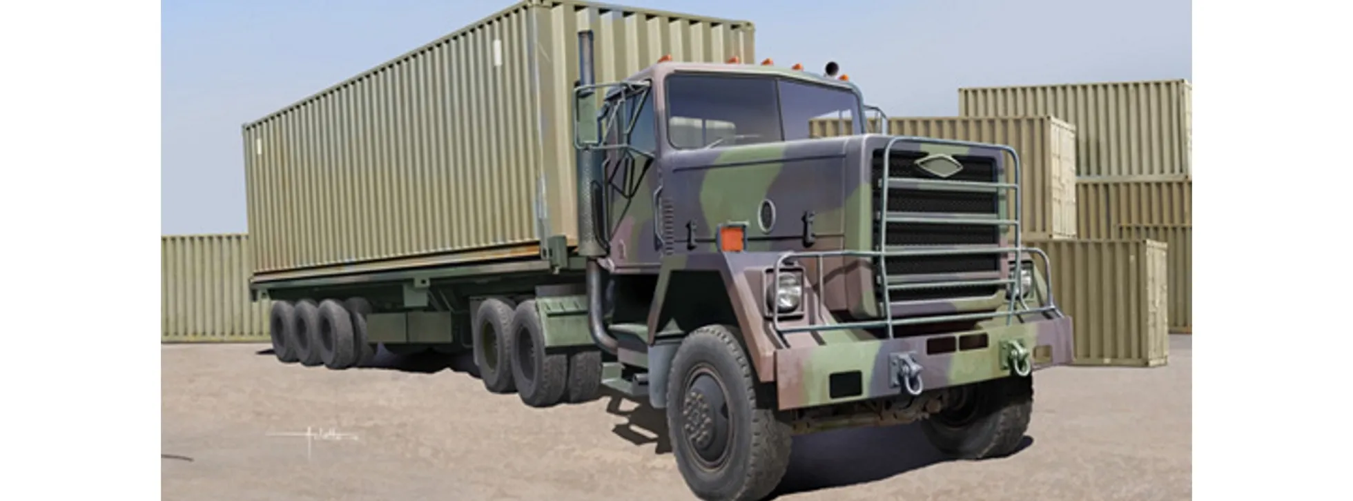 TRUMPETER 01015 M915 Truck mit M872 Flachbettauflieger | Militär Bausatz 1:35