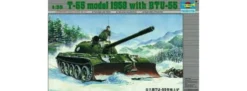 TRUMPETER 00313 Russischer Panzer T-55 mit BTU-55 | Militär Bausatz 1:35