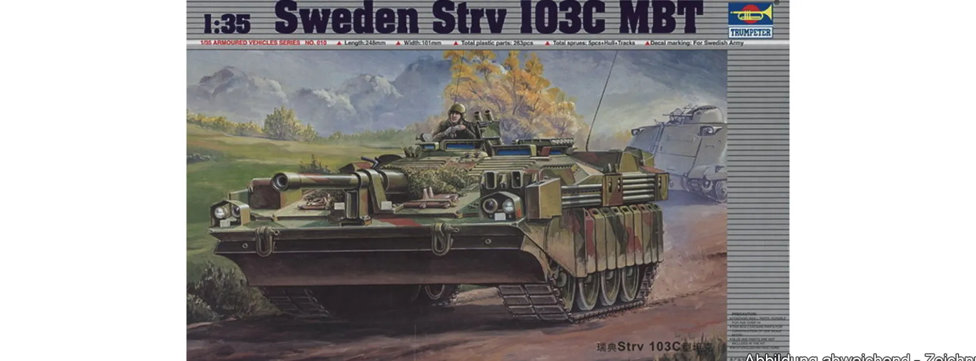 TRUMPETER 00310 Schwedischer Panzer Strv 103C | Panzer Bausatz 1:35