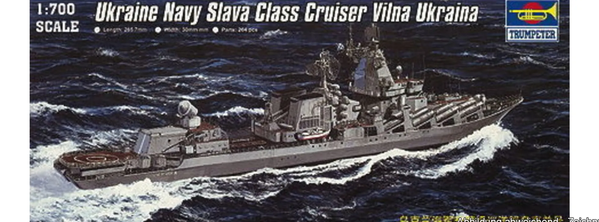 TRUMPETER 05723 Ukrainischer Kreuzer Vilna Slava Klasse | Schiff Bausatz 1:700