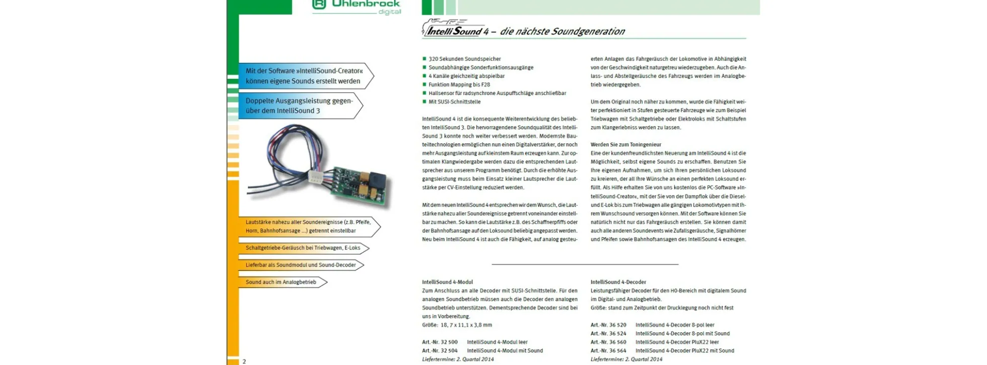 Uhlenbrock 32510 IntelliSound 4 Modul leer