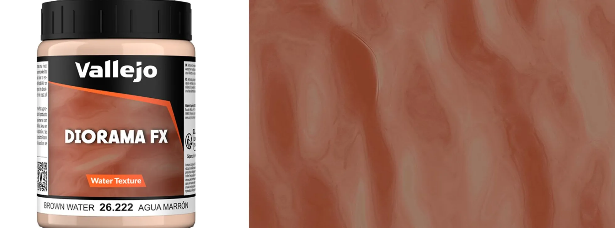 VALLEJO 26.222 DIORAMA FX Braunes Wasser | Inhalt 200 ml | Texturpaste