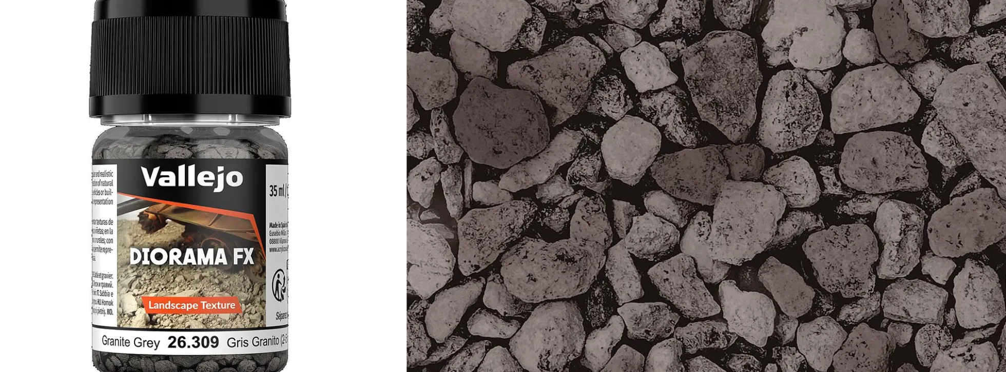 VALLEJO 26.309 DIORAMA FX Granit-Grau 2,0 - 5,0 mm | Inhalt 35 ml | Texturfarbe