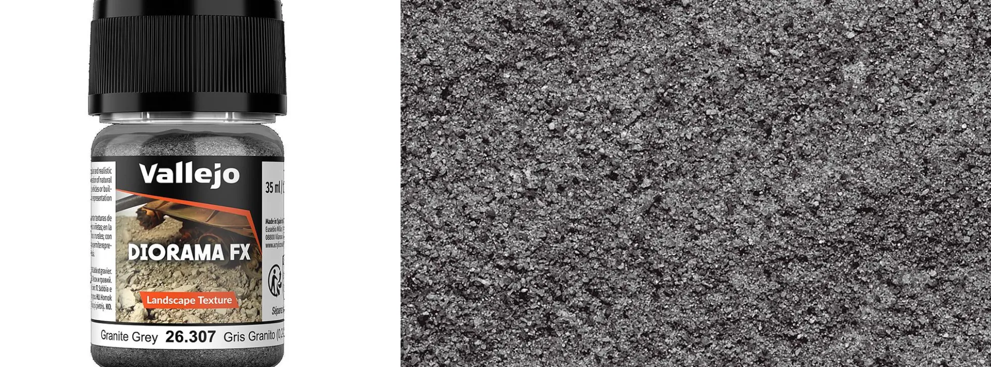VALLEJO 26.307 DIORAMA FX Granit-Grau 0,2 - 0,6 mm | Inhalt 35 ml | Texturfarbe