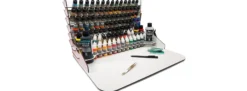VALLEJO 26014 Farbständer mit Arbeitsplatte 50 x 41,5 cm | Modellbau Zubehör