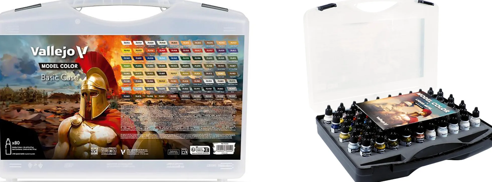 VALLEJO 70.252 Model Color Basis-Set im Koffer | 80 x 18 ml | Streichfarben
