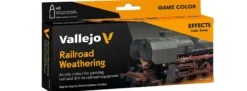VALLEJO 70.264 Model Color Farb-Set Eisenbahn-Alterung | Inhalt 8 x 18 ml | Streichfarben