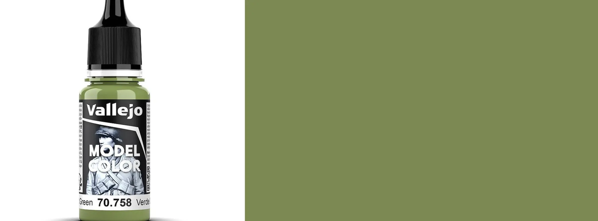 VALLEJO 70.758 Model Color Hellgrün | Inhalt 18 ml | Streichfarbe