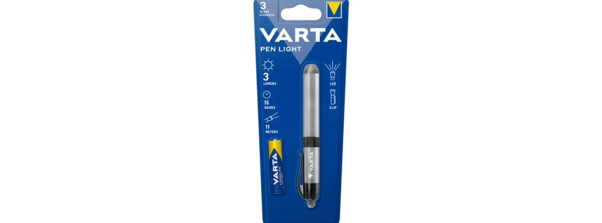 VARTA 16611 LED Pen Light Aluminium | inkl. 1x AAA | Stiftleuchte / Taschenlampe