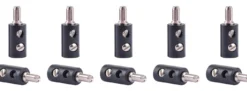 Viessmann 6877 Querlochstecker | 2,5 mm - alte Generation | Schwarz | 10 Stück