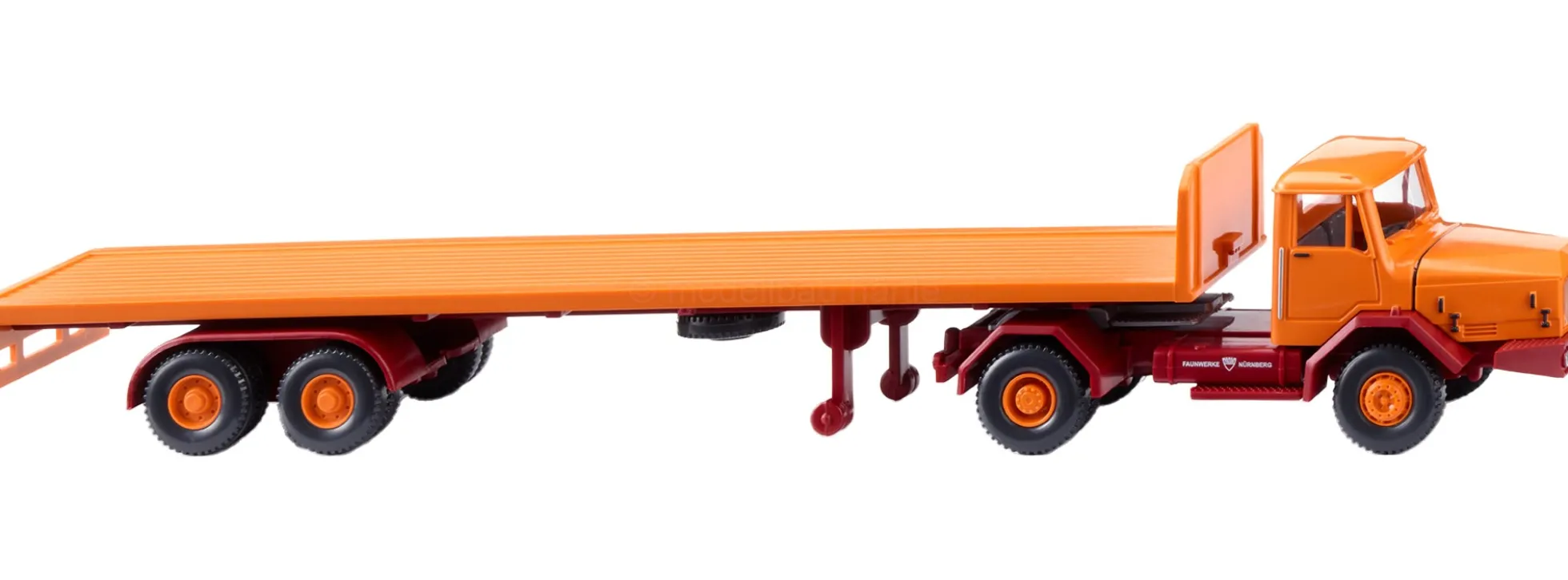 WIKING 055409 Faun F610 Flachpritschensattelzug - gelborange | LKW-Modell 1:87