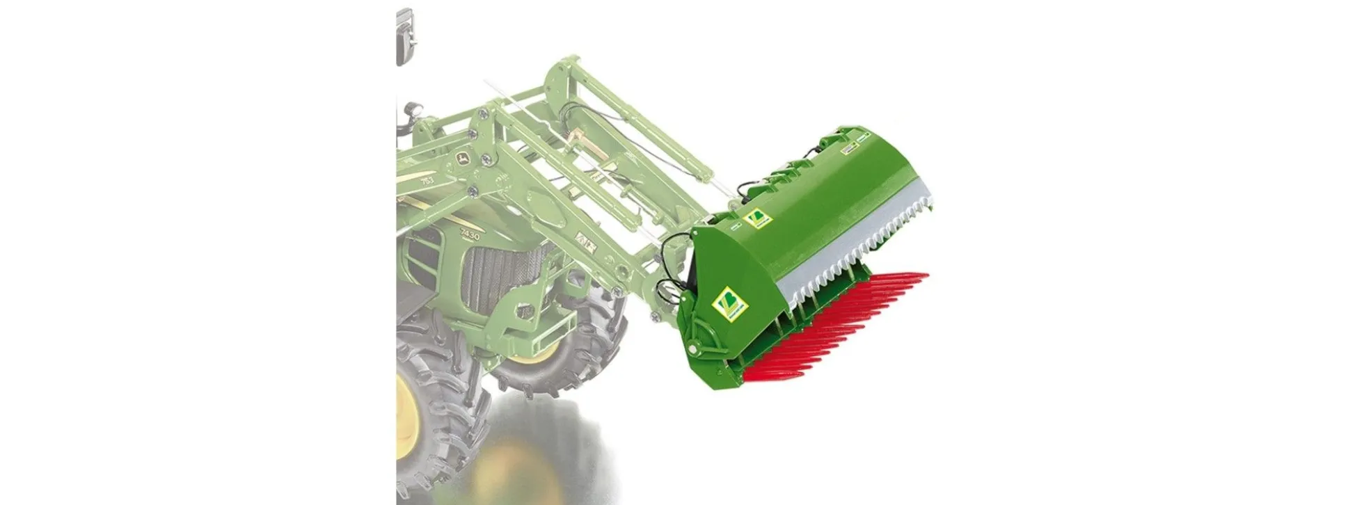 WIKING 077382 Frontlader Werkzeuge Set B John Deere, Modell-Zubehör 1:32