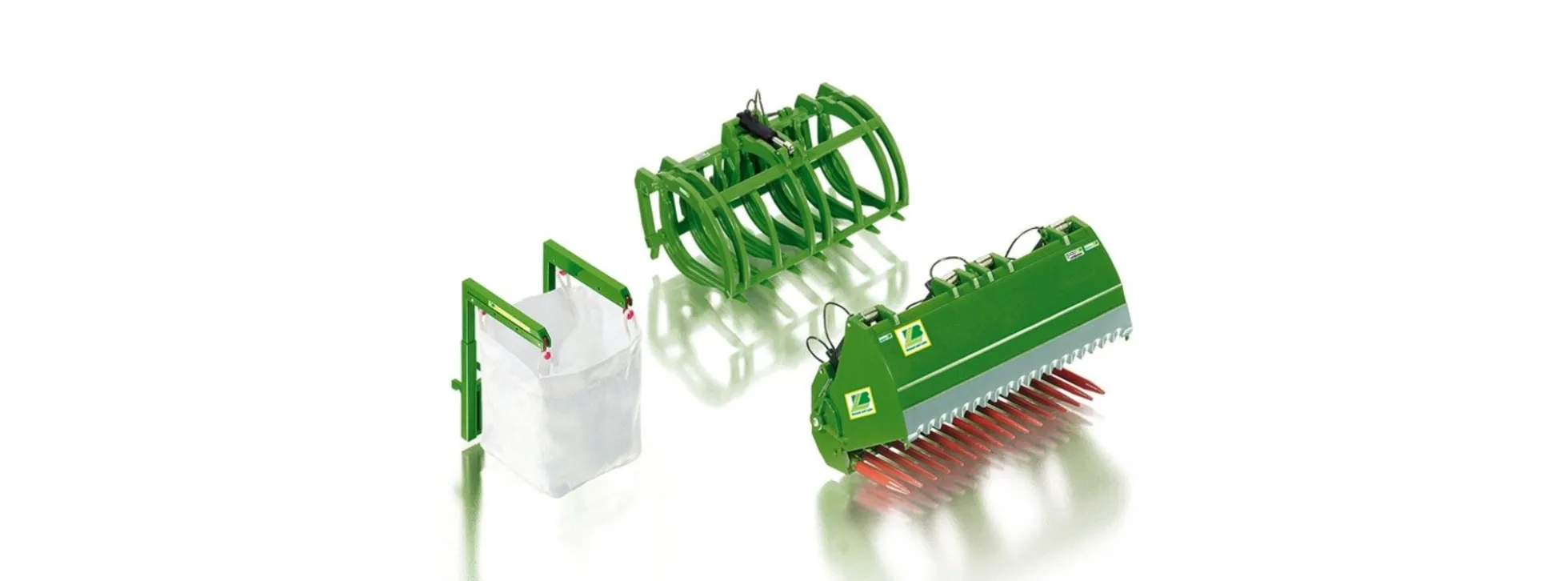 WIKING 077382 Frontlader Werkzeuge Set B John Deere, Modell-Zubehör 1:32