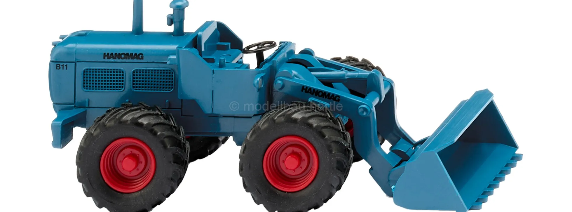 WIKING 065111 Hanomag B11 Radlader - azurblau | Baumaschinenmodell 1:87