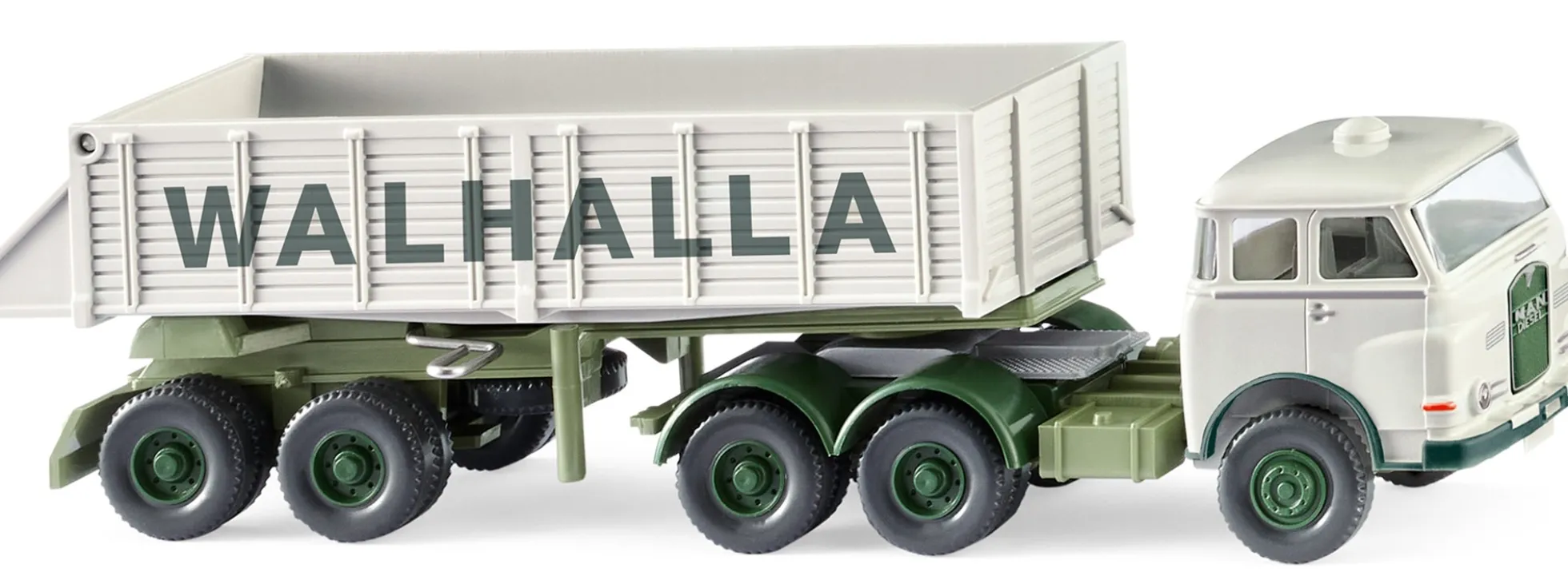 WIKING 067712 Hinterkippersattelzug MAN Pausbacke Walhalla Kalk | LKW-Modell 1:87