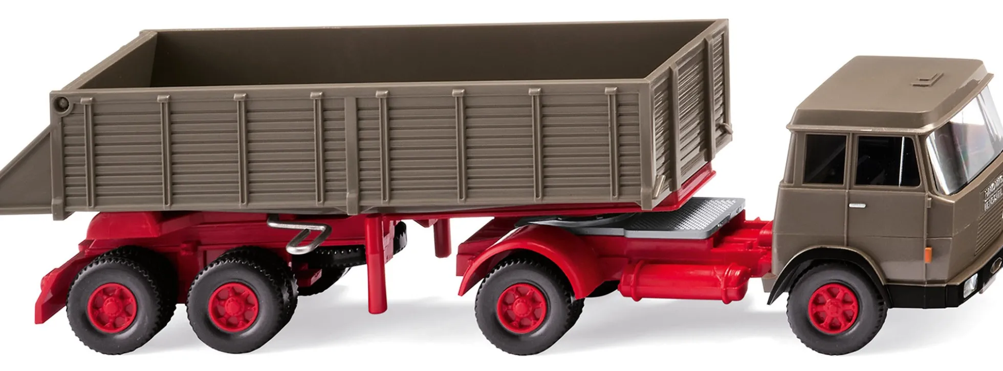 WIKING 067710 Hinterkippersattelzug Hanomag Henschel - beigegrau | LKW-Modell 1:87